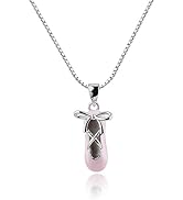 Cherished Moments Sterling Silver Pink Ballet Slipper Shoe Necklace for Children, Toddlers, Littl...