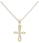 Cherished Moments Girl's Sterling Silver First Communion Infinity Cross Pendant Necklace with CZ