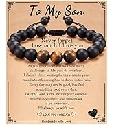 Father Day Gifts for Dad Stepdad Grandpa Uncle Husband Boyfriend Son Brother Black Agate & Tiger ...