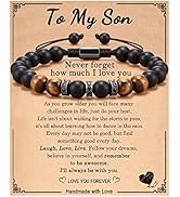 Father Day Gifts for Dad Stepdad Grandpa Uncle Husband Boyfriend Son Brother Black Agate & Tiger ...