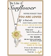 Tarsus Sunflower Necklace Hypoallergenic Jewelry Gifts for Bestfriend Women Teen Girls