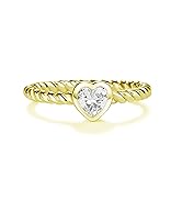 gold twisted band heart ring for little girls