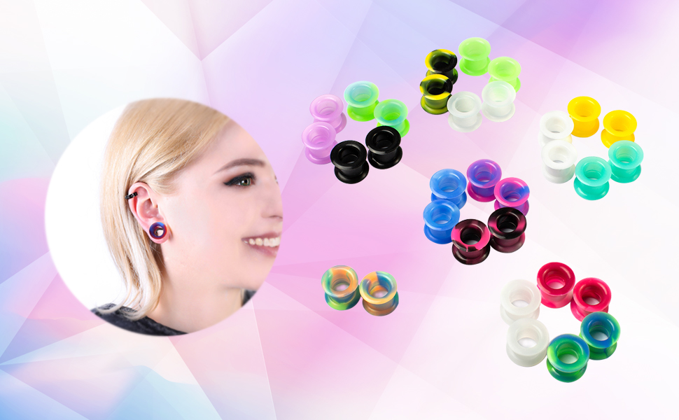 hard silicone ear tunnels