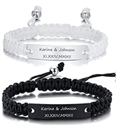 personalized couple bracelet