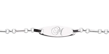 Sterling Silver Oval ID Bracelets for Little Girls