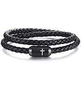 cross leather bracelet